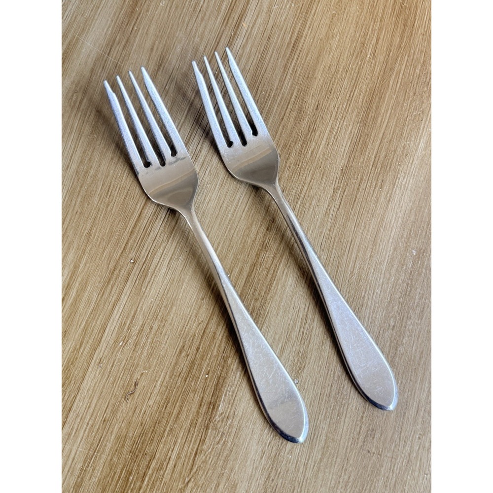 Gorham Georgetown NEW Stainless 18/8 Flatware Japan 2 Salad Forks 6 7/8" GLOSSY